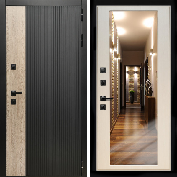 Входная дверь Престиж + Зеркало эко дуб