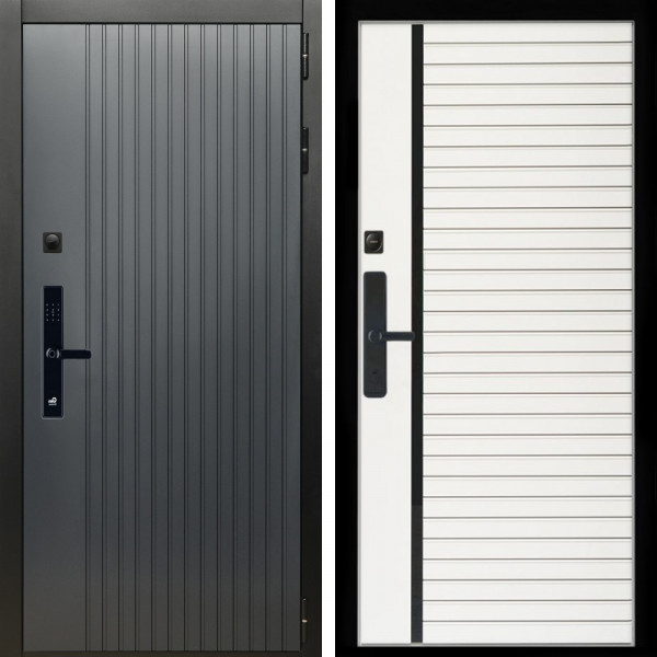 Входная дверь Шторм Графит SMART + Агата