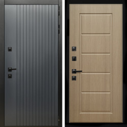 Входная дверь Шторм Графит + ФЛ-39 эко дуб