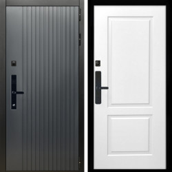 Входная дверь Шторм SMART + ФЛ-117 белый матовый