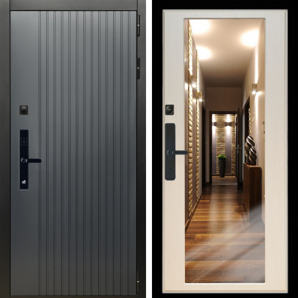 Входная дверь Шторм SMART + Зеркало эко дуб