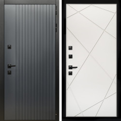 Входная дверь Шторм + Лучи белый