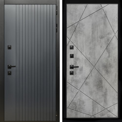 Входная дверь Шторм + Лучи бетон светлый