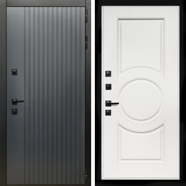 Входная дверь Шторм + МС-100 белый матовый