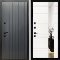 Входная дверь Шторм + Сити белый матовый