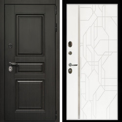 Входная дверь Стандарт 10 + Эверест нерж белый матовый