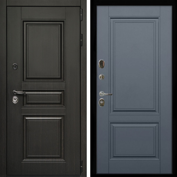 Входная дверь Стандарт 10 + ФЛ-117 с полосками графит
