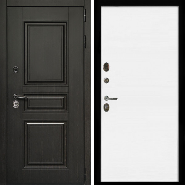Входная дверь Стандарт 10 + Гладкая белый матовый