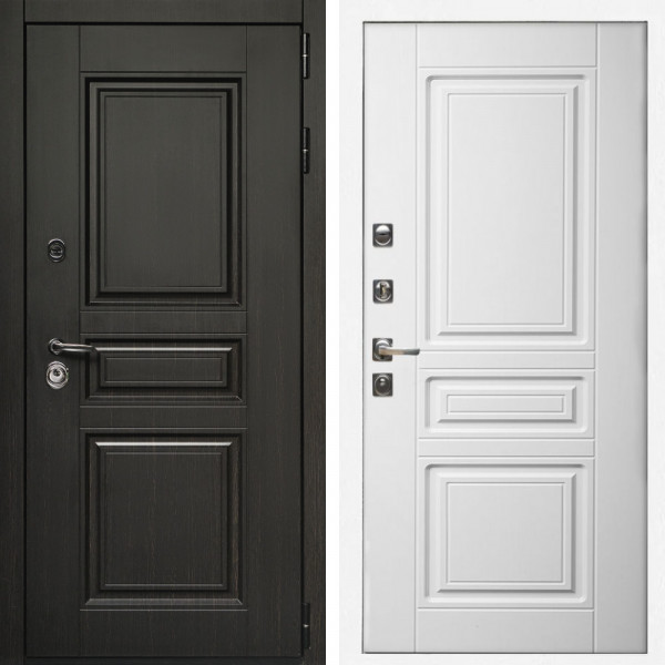 Входная дверь Стандарт 10 + Классика белый матовый