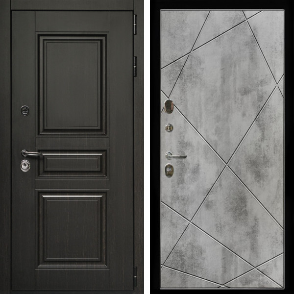 Входная дверь Стандарт 10 + Лучи бетон светлый