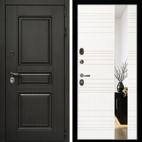 Входная дверь Стандарт 10 + Сити белый матовый