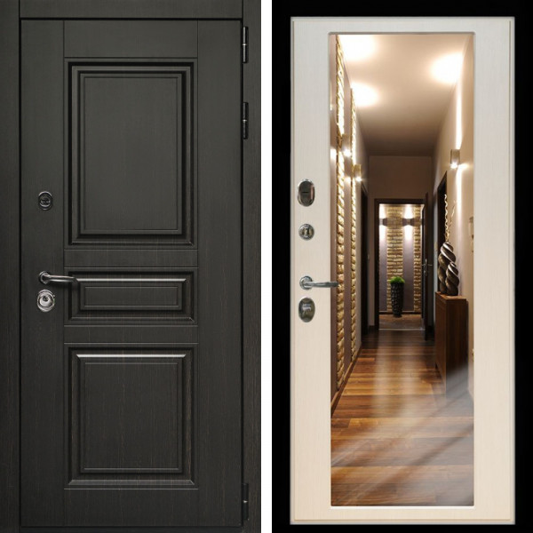 Входная дверь Стандарт 10 + Зеркало эко дуб