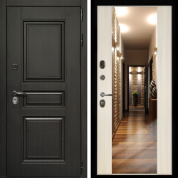 Входная дверь Стандарт 10 + Зеркало СБ-16 сандал белый