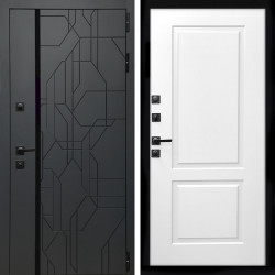 Входная дверь Верона Графит + ФЛ-117 белый матовый