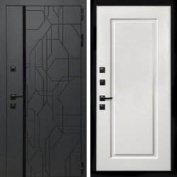 Входная дверь Верона Графит + ФЛ-119 белый матовый
