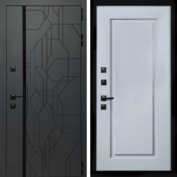 Входная дверь Верона Графит + ФЛ-119 силк маус