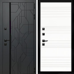 Входная дверь Верона Графит + Горизонт дуб кантри