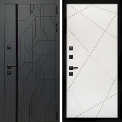 Входная дверь Верона Графит + Лучи белый