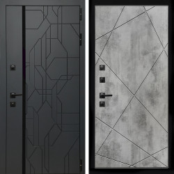 Входная дверь Верона Графит + Лучи бетон светлый