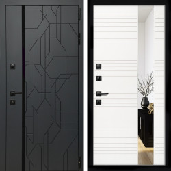 Входная дверь Верона Графит + Сити белый матовый