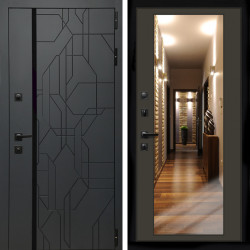 Входная дверь Верона Графит + Зеркало венге