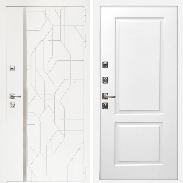 Входная дверь Верона + ФЛ-117 белый матовый