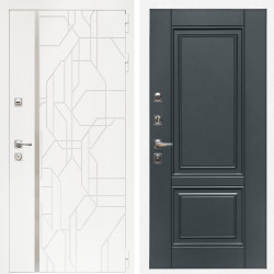 Входная дверь Верона + ФЛ-117 с полосками графит