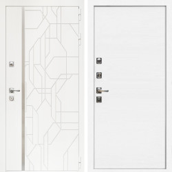 Входная дверь Верона + Гладкая белый матовый