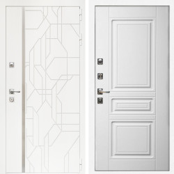 Входная дверь Верона + Классика белый матовый