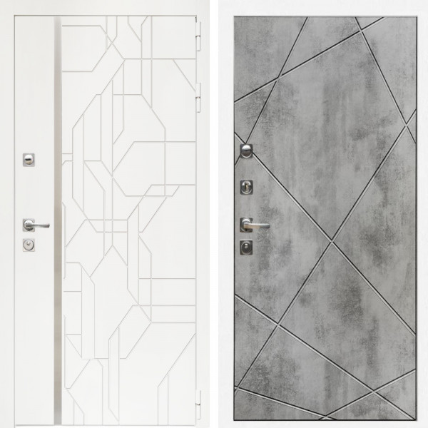 Входная дверь Верона + Лучи бетон светлый