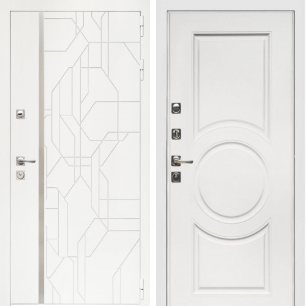 Входная дверь Верона + МС-100 белый матовый