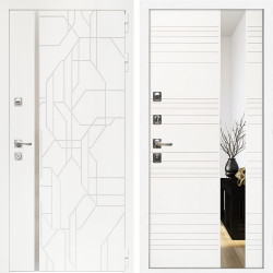 Входная дверь Верона + Сити белый матовый