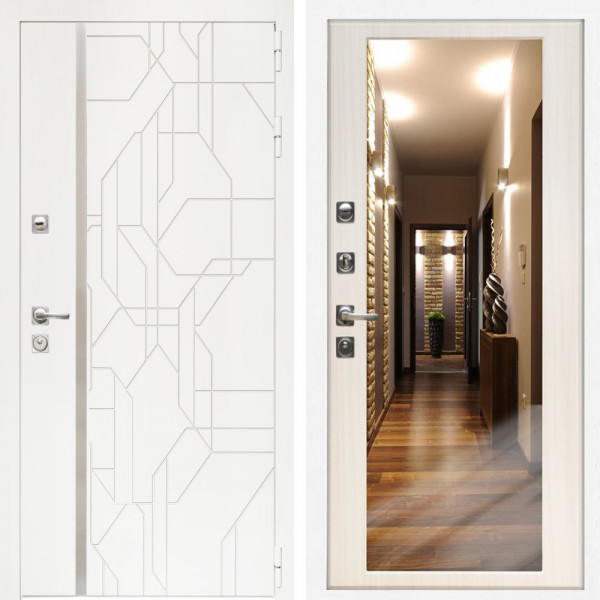 Входная дверь Верона + Зеркало эко дуб