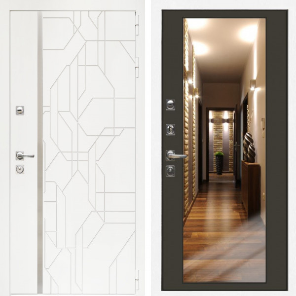 Входная дверь Верона + Зеркало венге