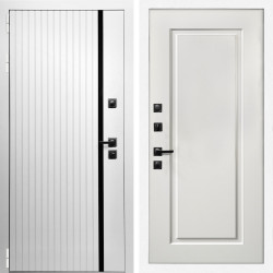 Входная дверь Вертика + ФЛ-119 белый матовый