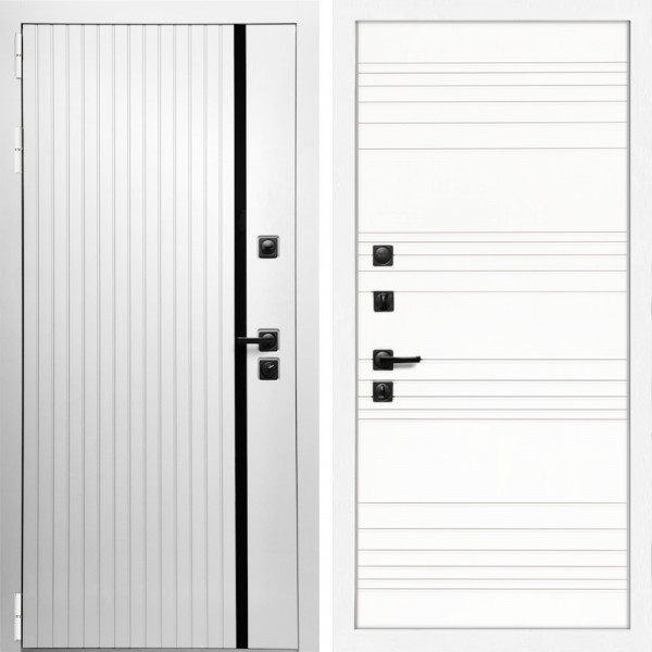 Входная дверь Вертика + Горизонт дуб кантри