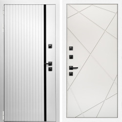 Входная дверь Вертика + Лучи белый