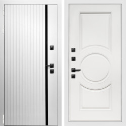 Входная дверь Вертика + МС-100 белый матовый