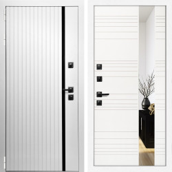 Входная дверь Вертика + Сити белый матовый