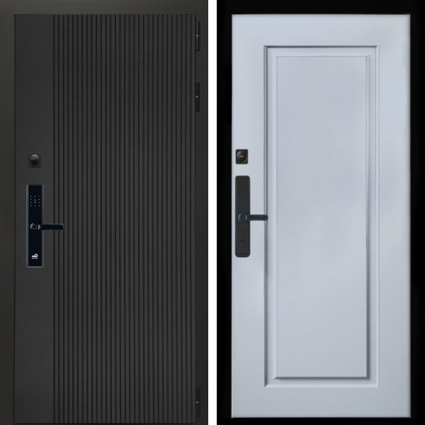 Входная дверь Вертикаль Блек SMART + ФЛ-119 силк маус