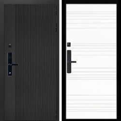 Входная дверь Вертикаль Блек SMART + Горизонт дуб кантри