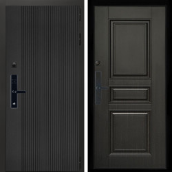Входная дверь Вертикаль Блек SMART + Классика венге