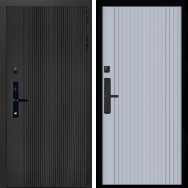 Входная дверь Вертикаль Блек SMART + Вертикаль Силк маус