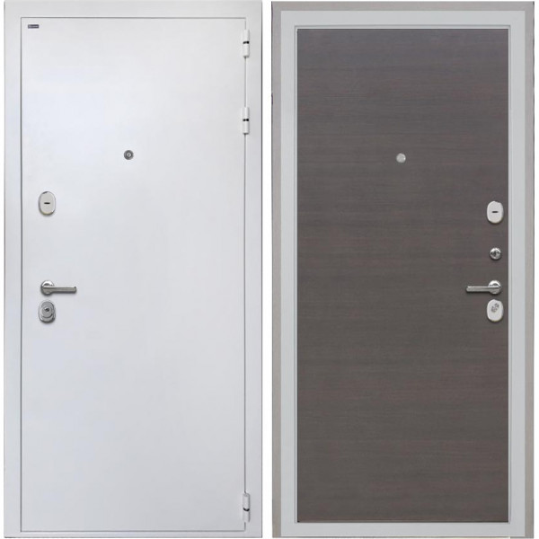 Входная дверь Интекрон Колизей Белый Венге поперечный