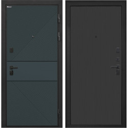 Входная дверь Интекрон Профит Мэджик Барк Фреско с патиной ФЛ-613 Оникс 3D черная
