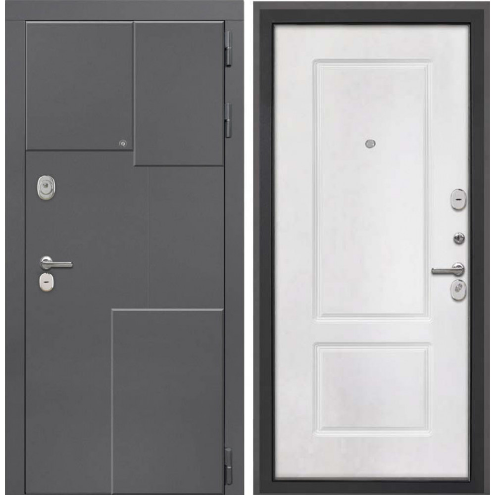 Входная дверь Интекрон Брайтон 3d Белая матовая КВ-2