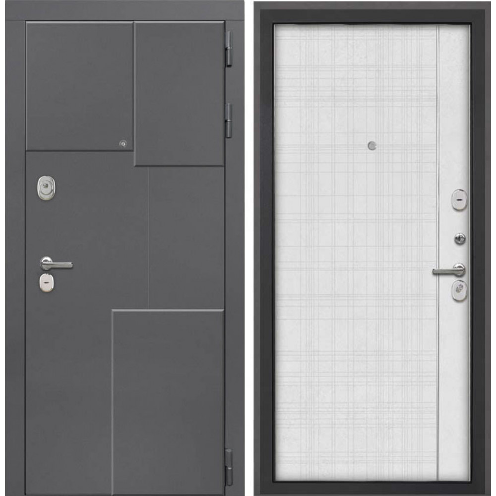 Входная дверь Интекрон Брайтон 3d Лофт Белый В-07