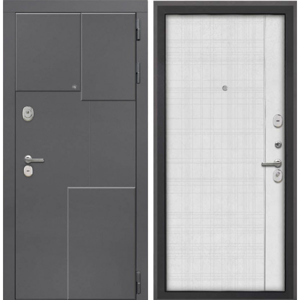 Входная дверь Интекрон Брайтон 3d Лофт Белый В-07