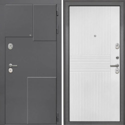 Входная дверь Интекрон Брайтон 3d ФЛ-326М Мэджик шифон (белый)