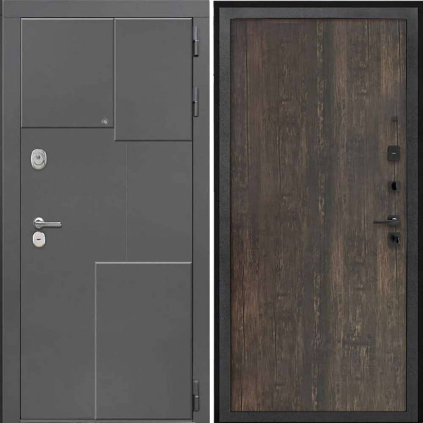 Входная дверь Интекрон Брайтон 3d Тиковое дерево гладкая